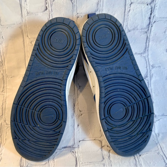 Nike Court Borough Low 2 GS Grey Fog Mystic Navy - Picture 7 of 8